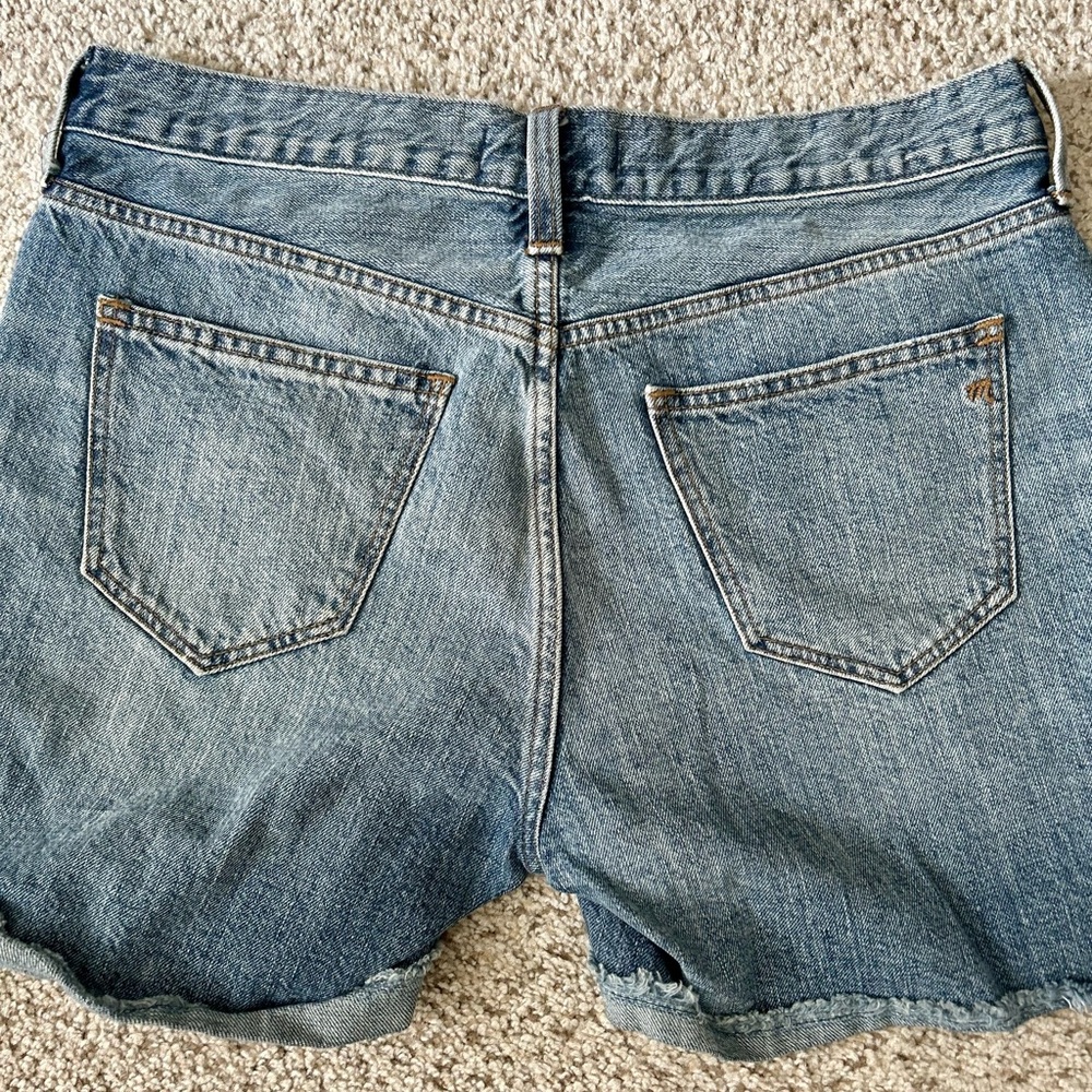 Madewell High Waist Blue Denim Shorts Vintage Style - Picture 4 of 8